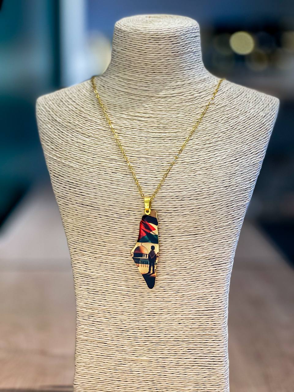 Jerusalem Necklace Gold Matte