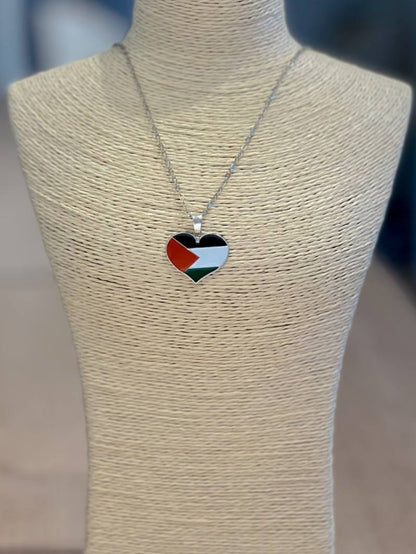 PS. Heart color Silver Necklace