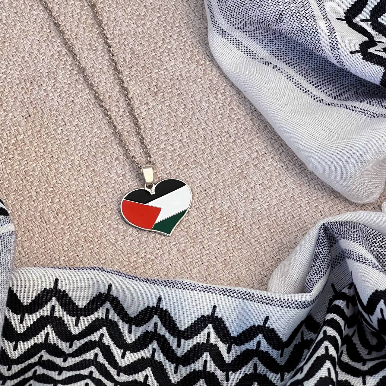 PS. Heart color Silver Necklace