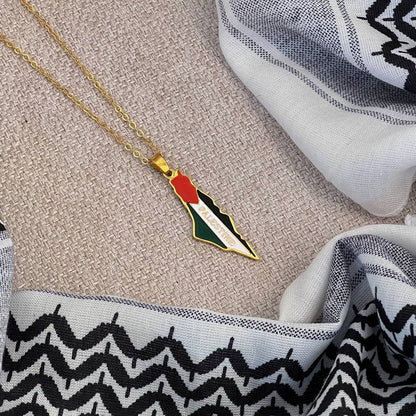 PS. Flag Map Necklace