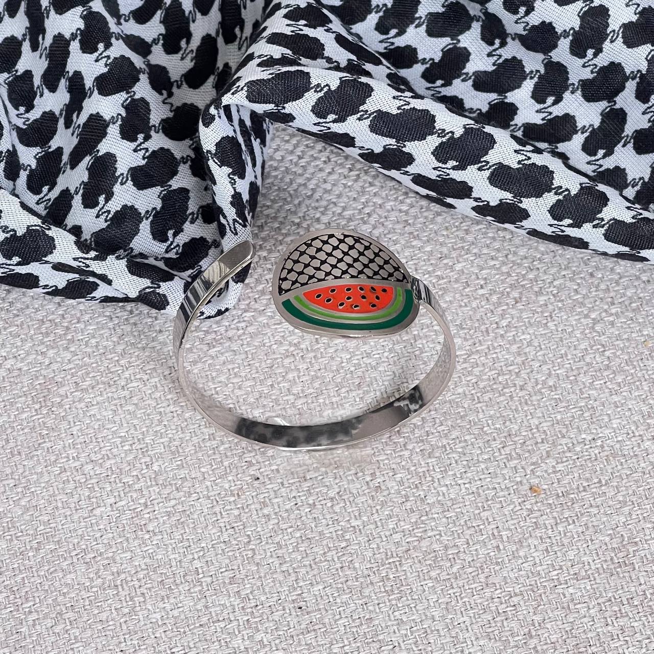 Set luxury Silver watermelon palestine country kufiye