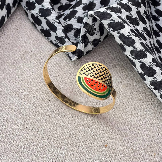 luxury Golden watermelon palestine country kufiye bracelet