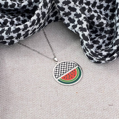 Set luxury Silver watermelon palestine country kufiye